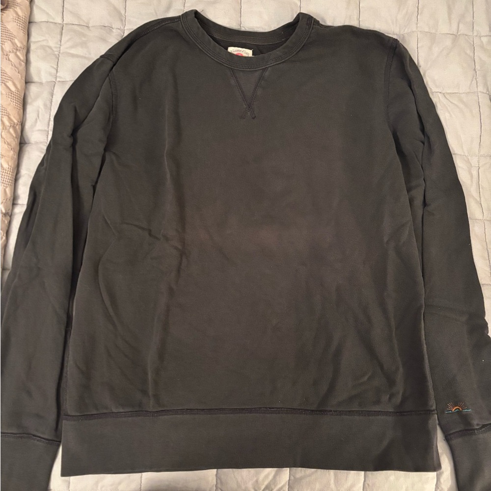 Faherty Men's Black Crewneck Sweater